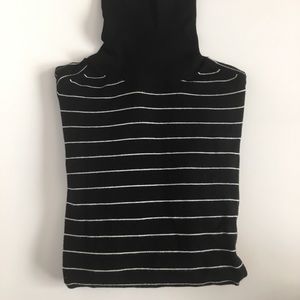 Zara thin turtleneck sweater striped women's